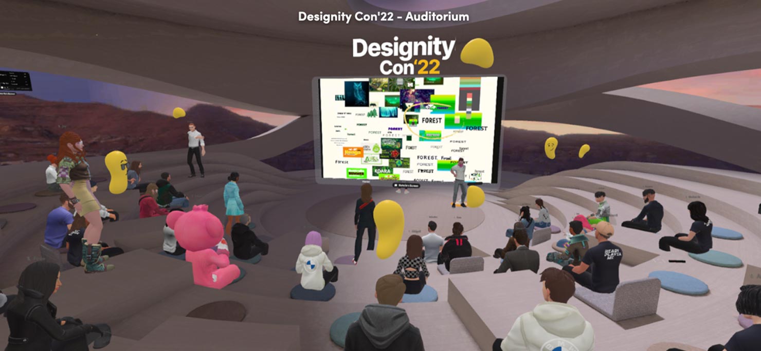 Screenshot from the first ever Designity Con in the Metaverse.