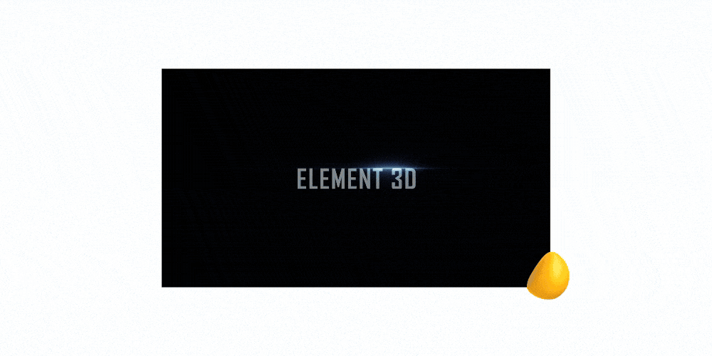 GIF of Element 3D (Video Copilot), one of the most popular After Effects plugins, by Designity