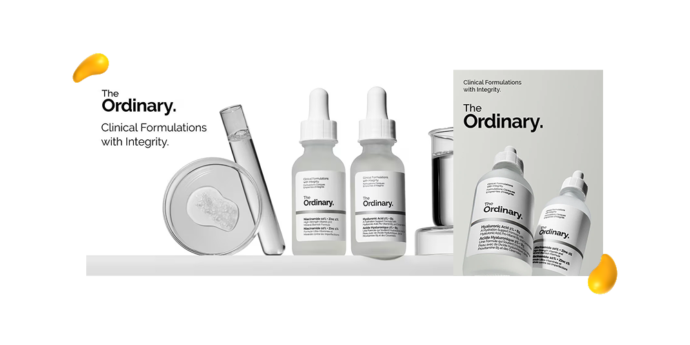 Brand positioning examples featuring The Ordinary clinical clarity and ingredient-first positioning by Designity