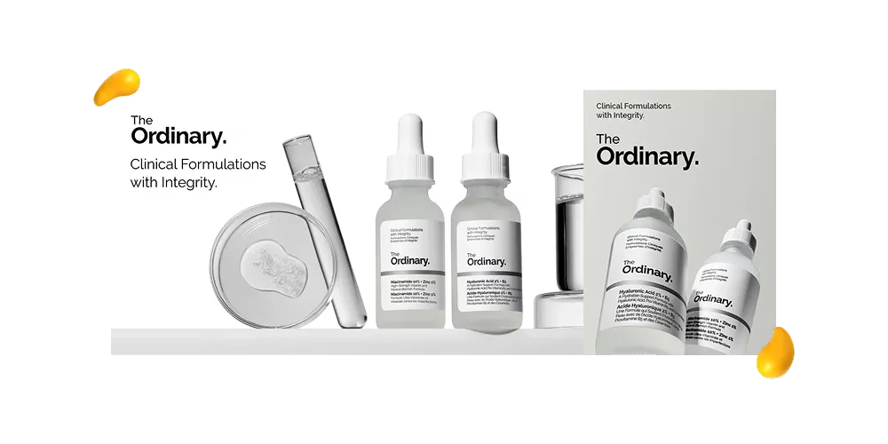 Brand positioning examples featuring The Ordinary clinical clarity and ingredient-first positioning by Designity