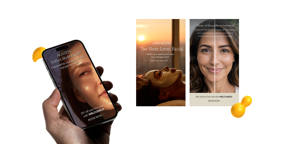 Designity social media and digital marketing creative for Tricoci, featuring beauty campaign ads, promotional content, and mobile-first design.