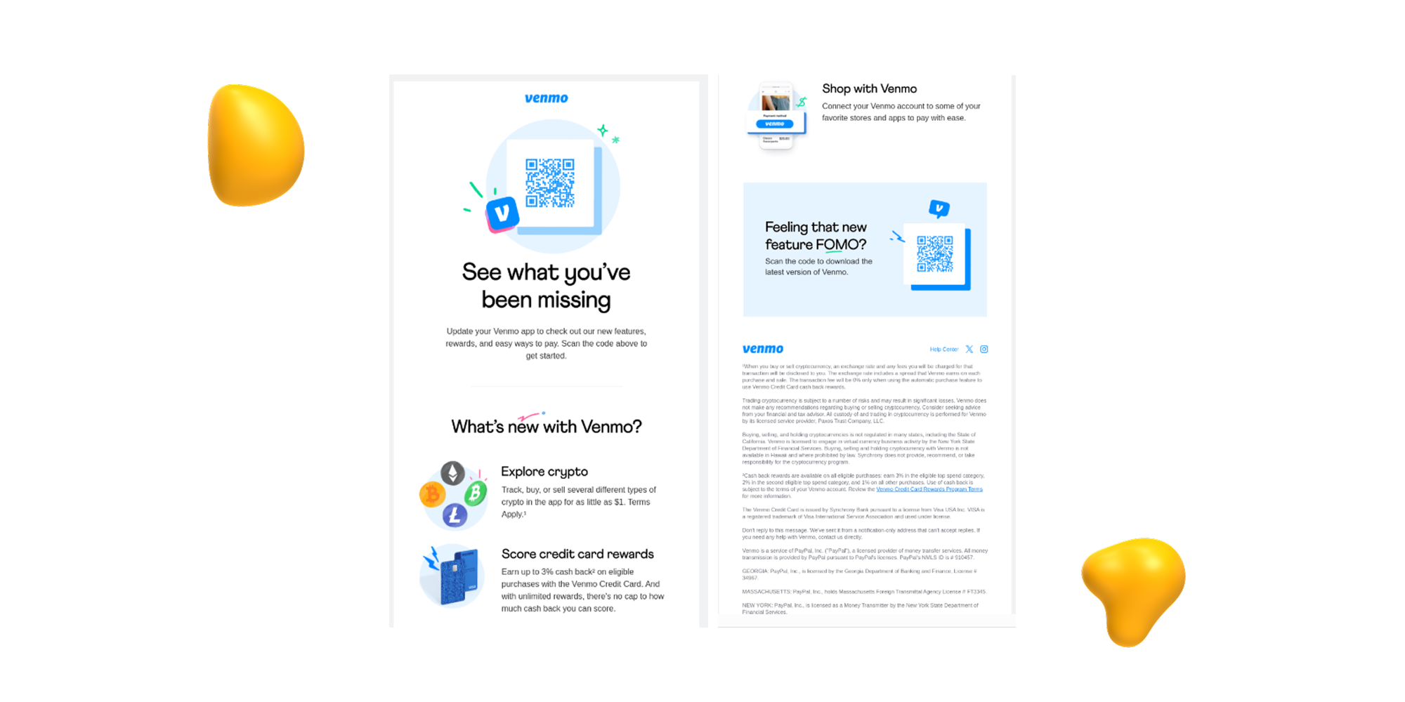 Example of great email design from Venmo