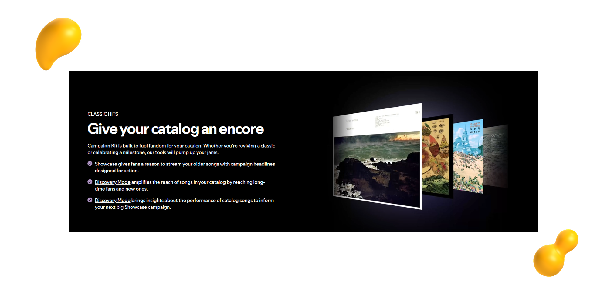 Promotion brochure from Spotify