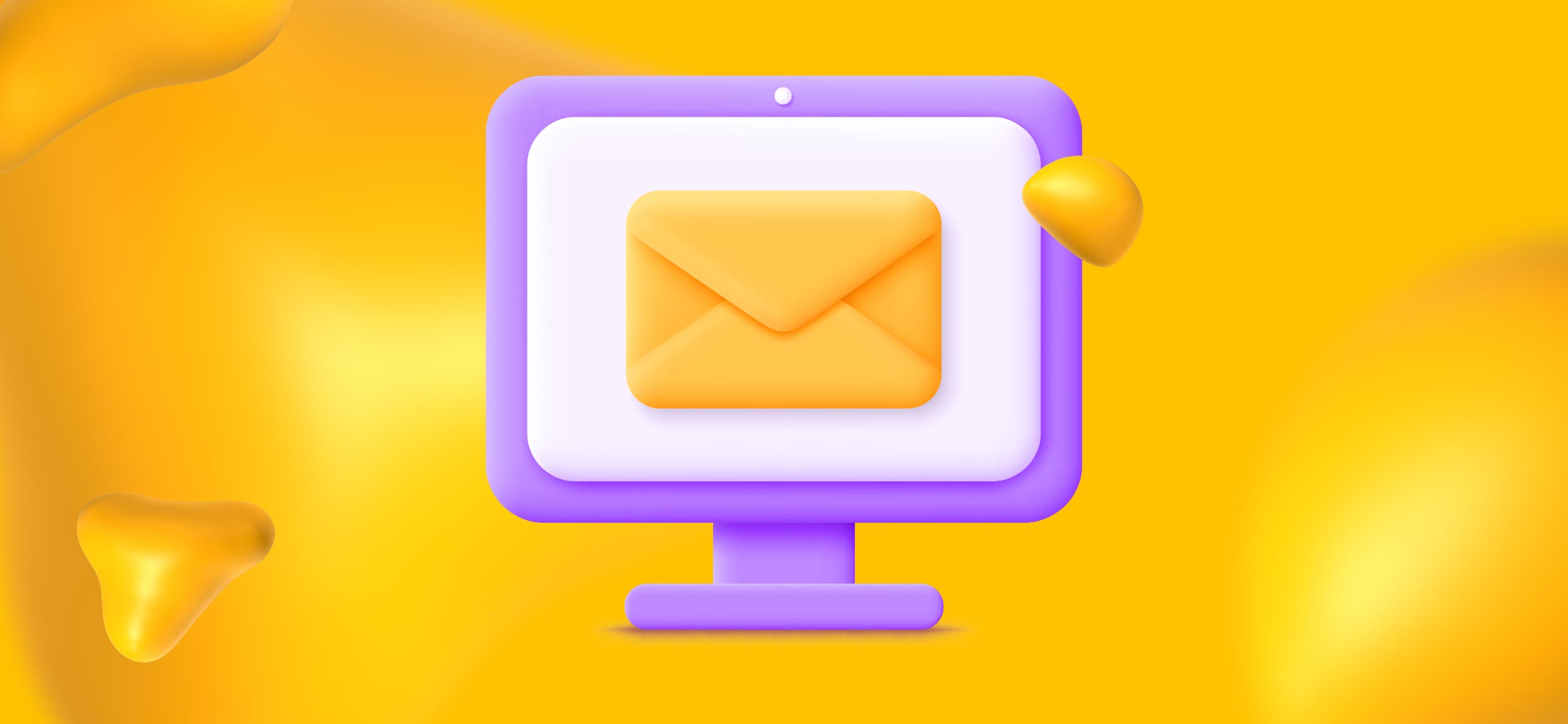 A computer monitor displaying a letter, for email marketing.