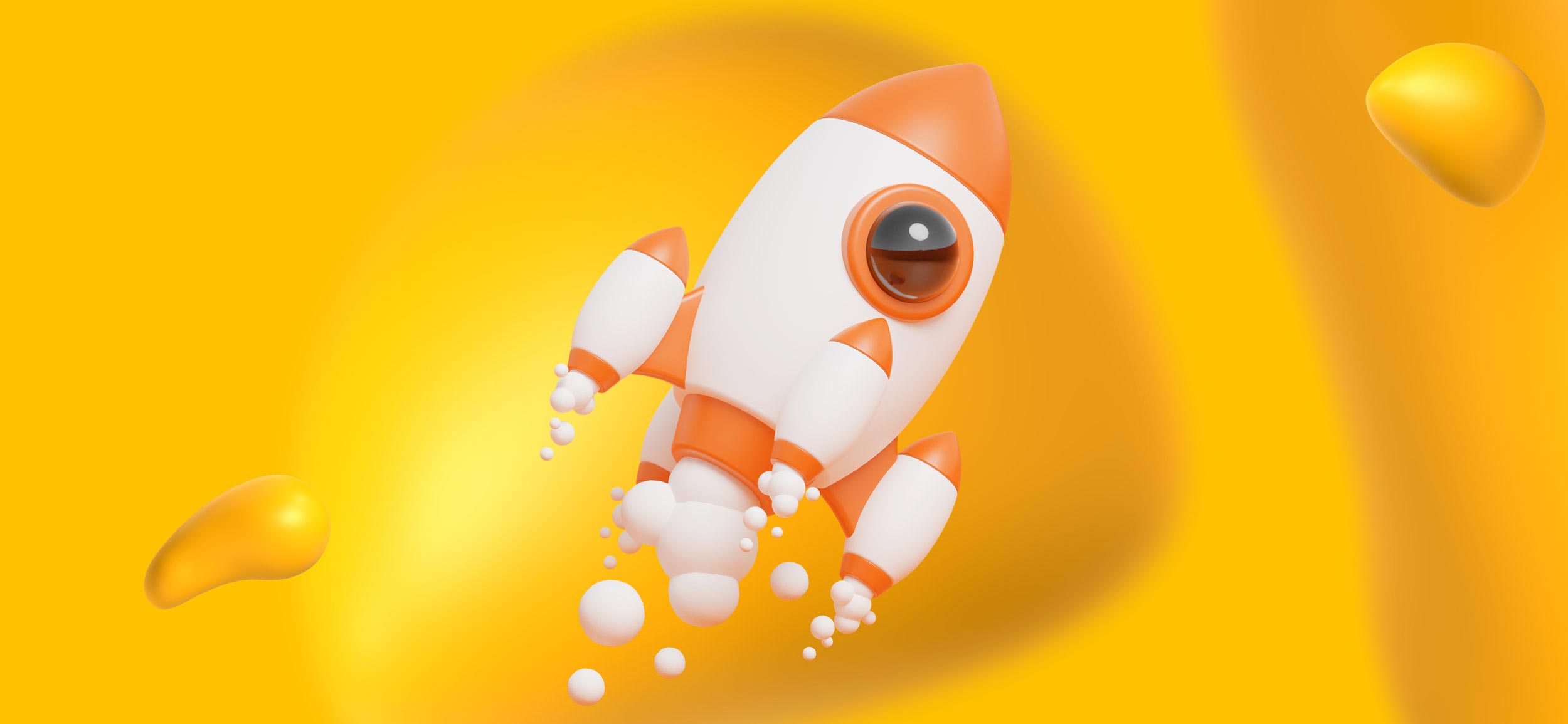 A rocket blasting off, for a successful launch day!