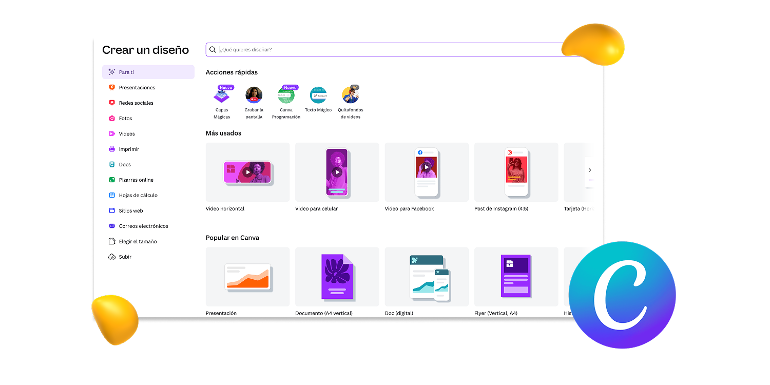 Designity review of Canva graphic design software featuring its design interface and creative tools.