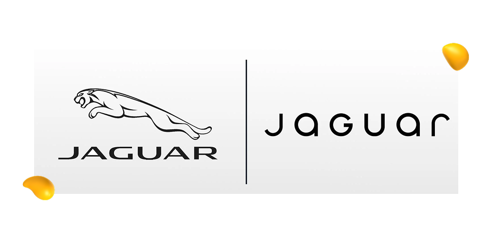 Graphic design for brand identity comparison showing Jaguar's original logo and 2024 rebrand, illustrating how changes to a brand identity can impact recognition, brand equity, and visual consistency.