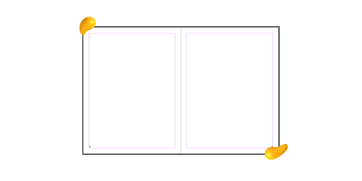 Current Page Number marker displayed as “A” on an InDesign parent page in Designity’s how to add page numbers in InDesign guide.