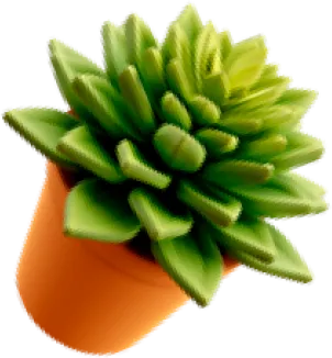 A 3D illustration of a house plant.