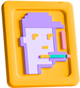 A 3D illustration of an NFT.