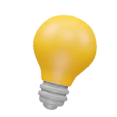 A yellow lightbulb.
