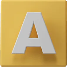 A block with the letter A.