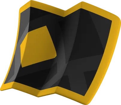 A black and yellow road map.