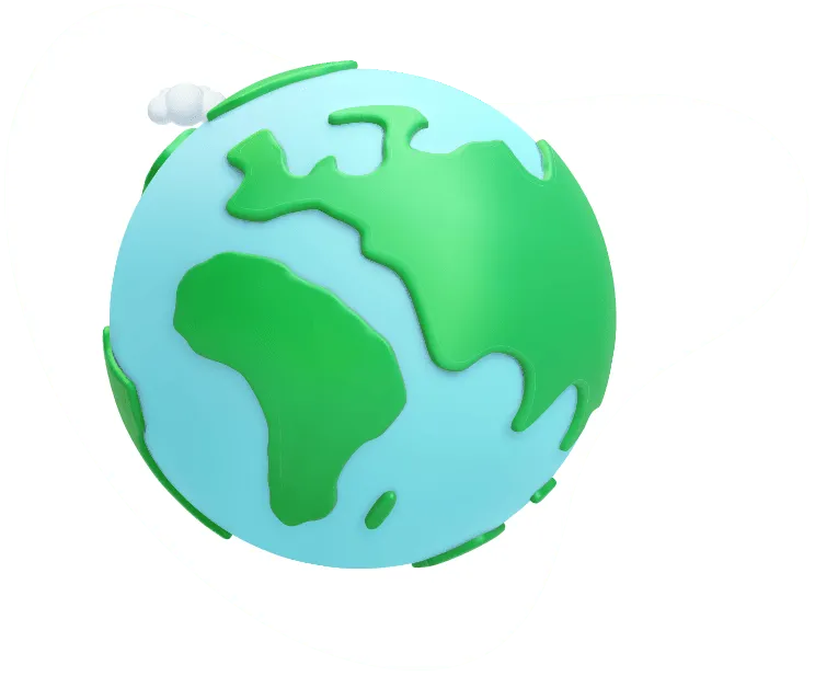 The 3D globe represents the journey of how Designity started out. 