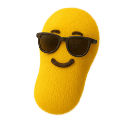 A Designity blob wearing sunglasses.