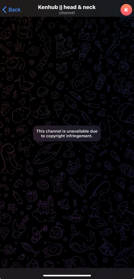 Screenshot showing successful takedown for a client's content on Telegram
