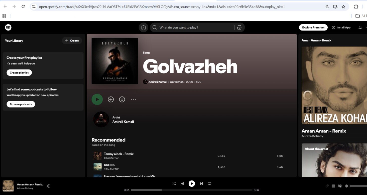 Spotify takedown screenshot 1