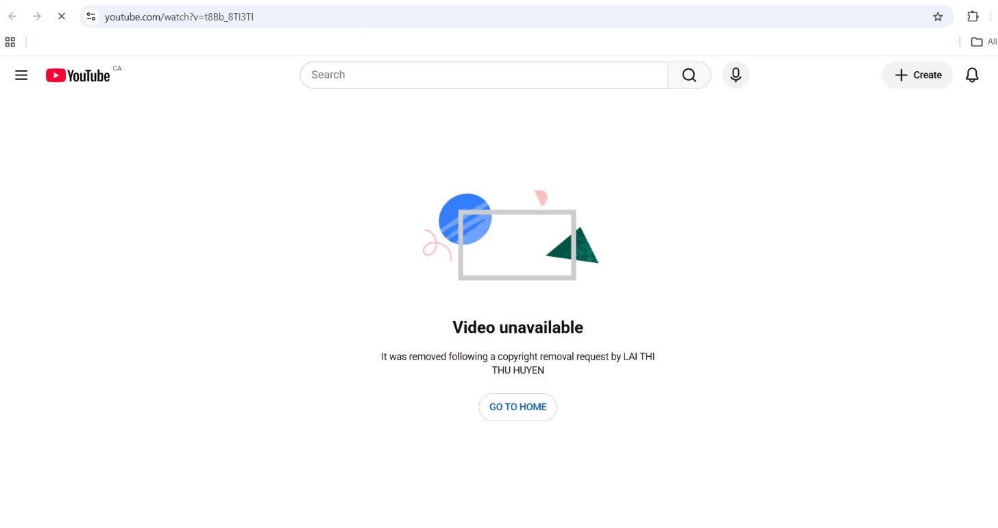 YouTube enforcement chart for PT Digital