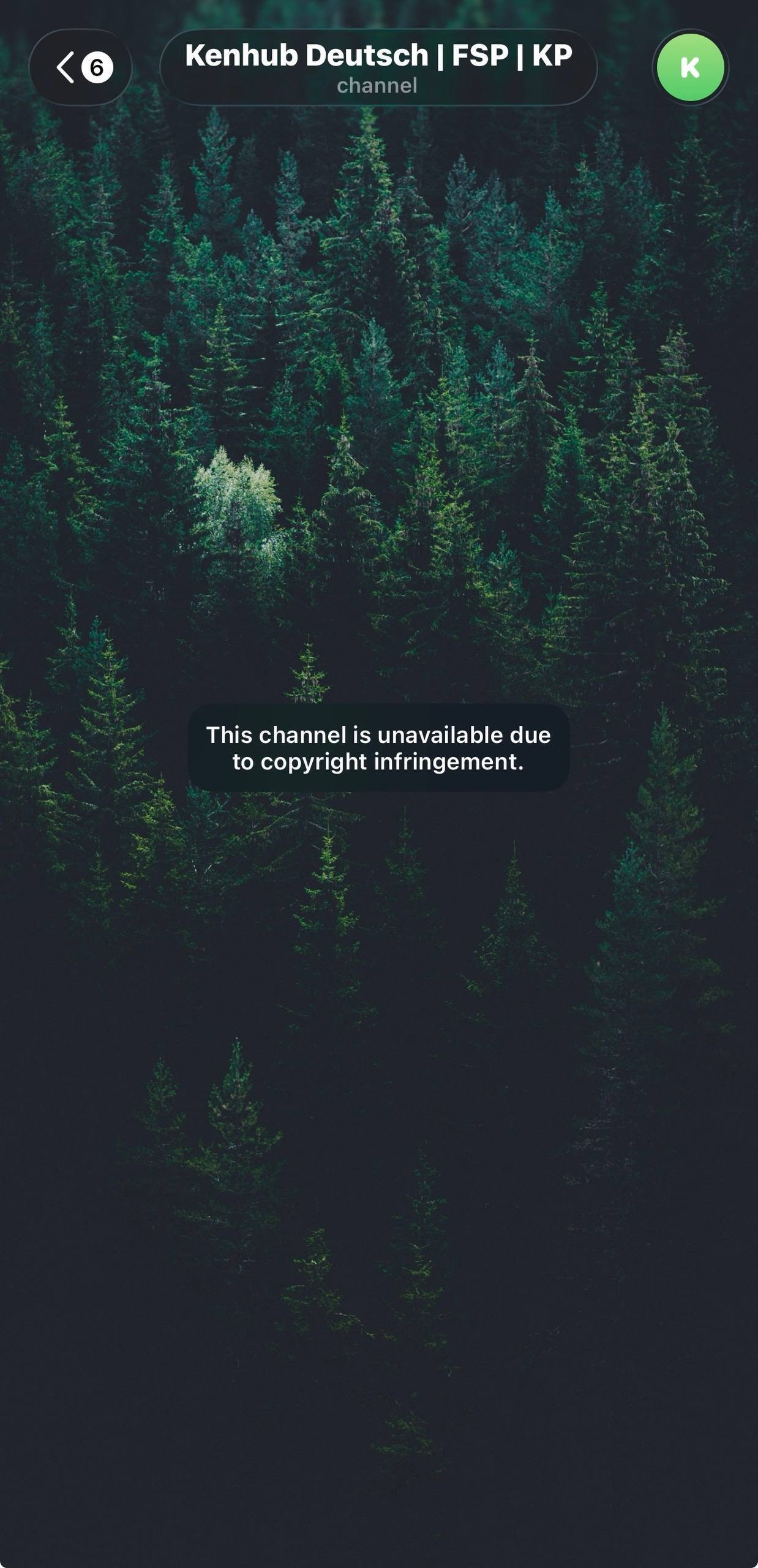 Telegram channel takedown for Kenhub