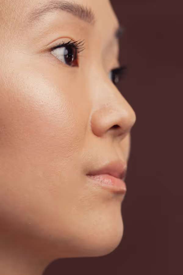 Close-up of one side of a woman’s face