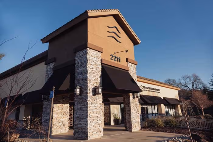 Outside the Esthetics Center building in El Dorado Hills, CA