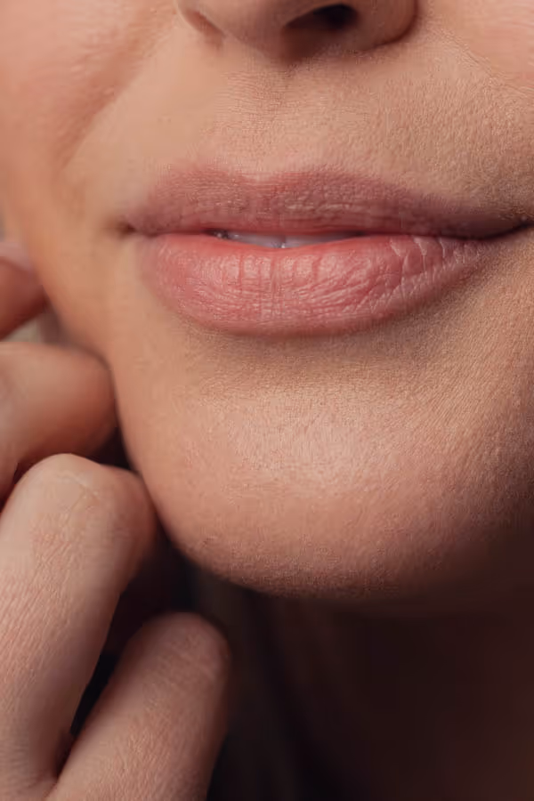 Close-up of a woman’s eye and eyebrow