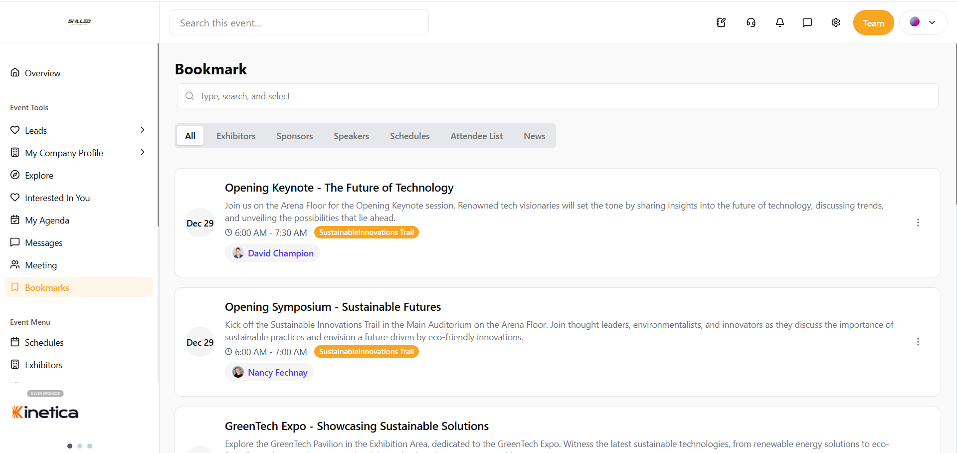 NEW UI · Bookmarks Page