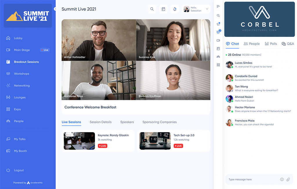 Accelevents hybrid event platform