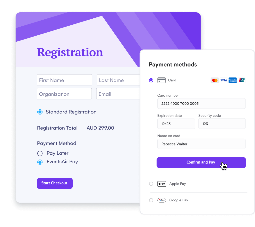EventsAir event lifecycle management screenshot