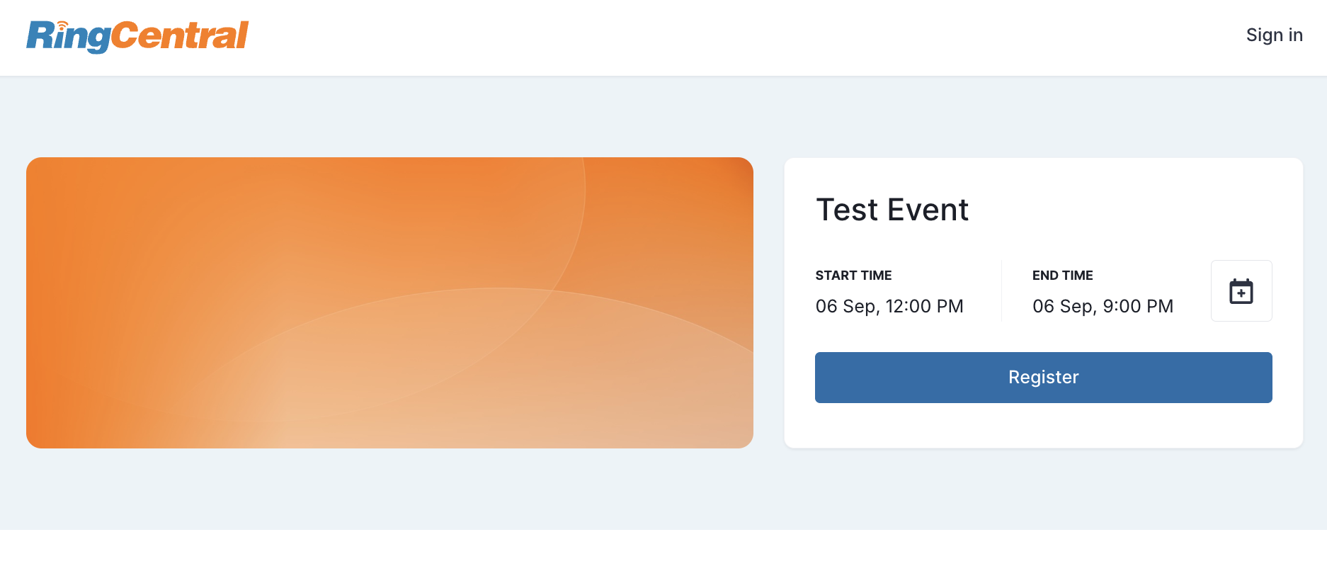 RingCentral Events virtual event platform screenshot