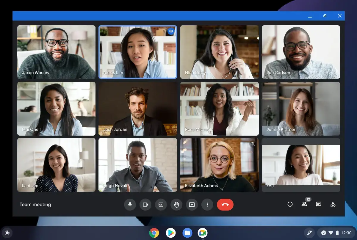 Google Meet online event platform screenshot