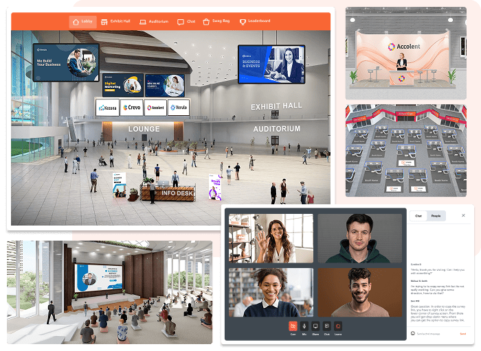 vFairs 3D virtual expo platform screenshot