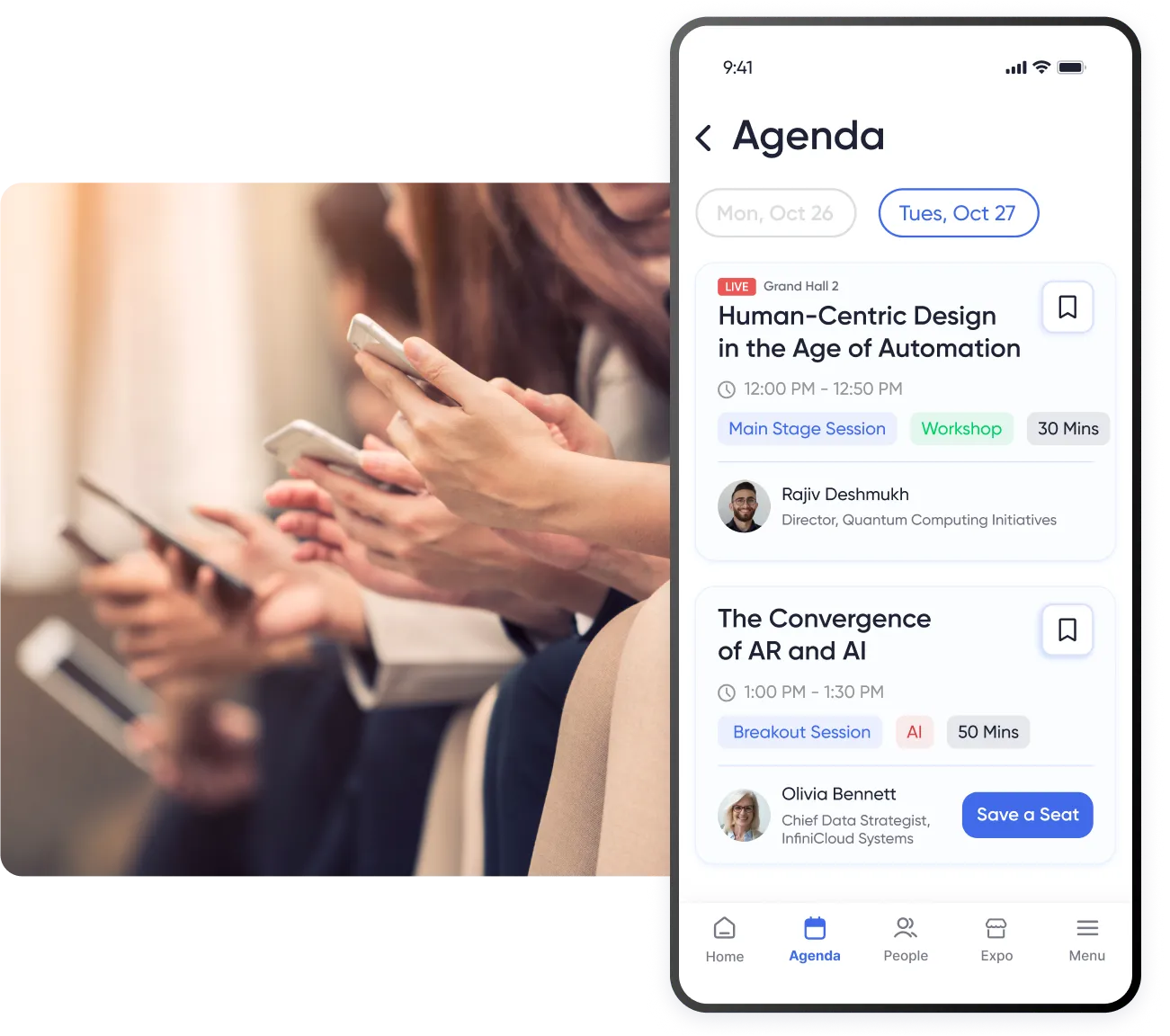 Accelevents event app interface