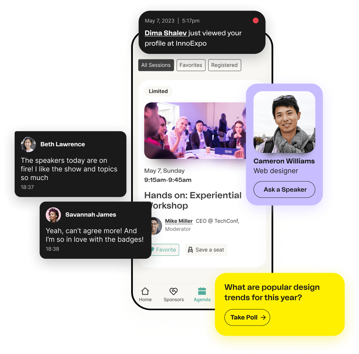 Bizzabo event app interface