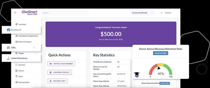GiveSmart mobile bidding and fundraising interface
