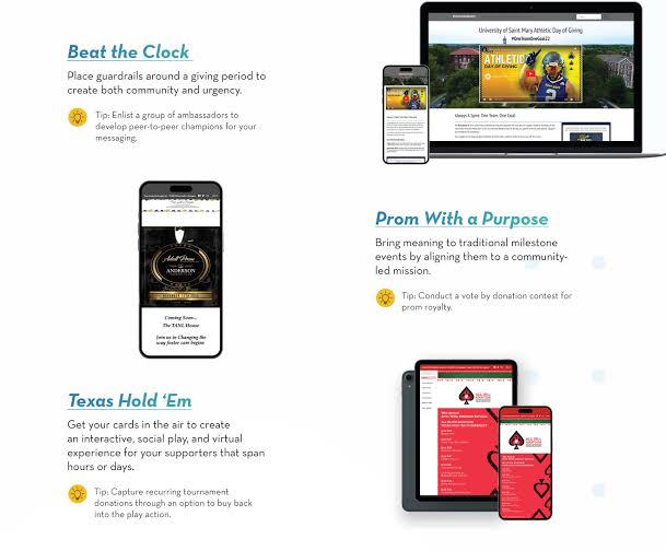 OneCause auction and gala fundraising interface