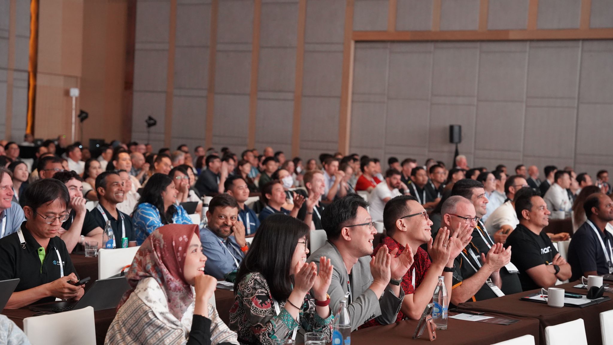 Business professionals at Directions Asia 2025 in Bangkok, Microsoft community event for Business Central updates.