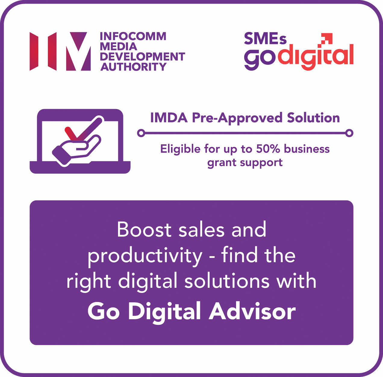 Logo Lockup for IMDA Pre-Approved Solution