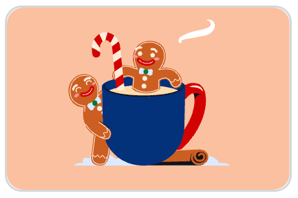 Gift card design: reindeer