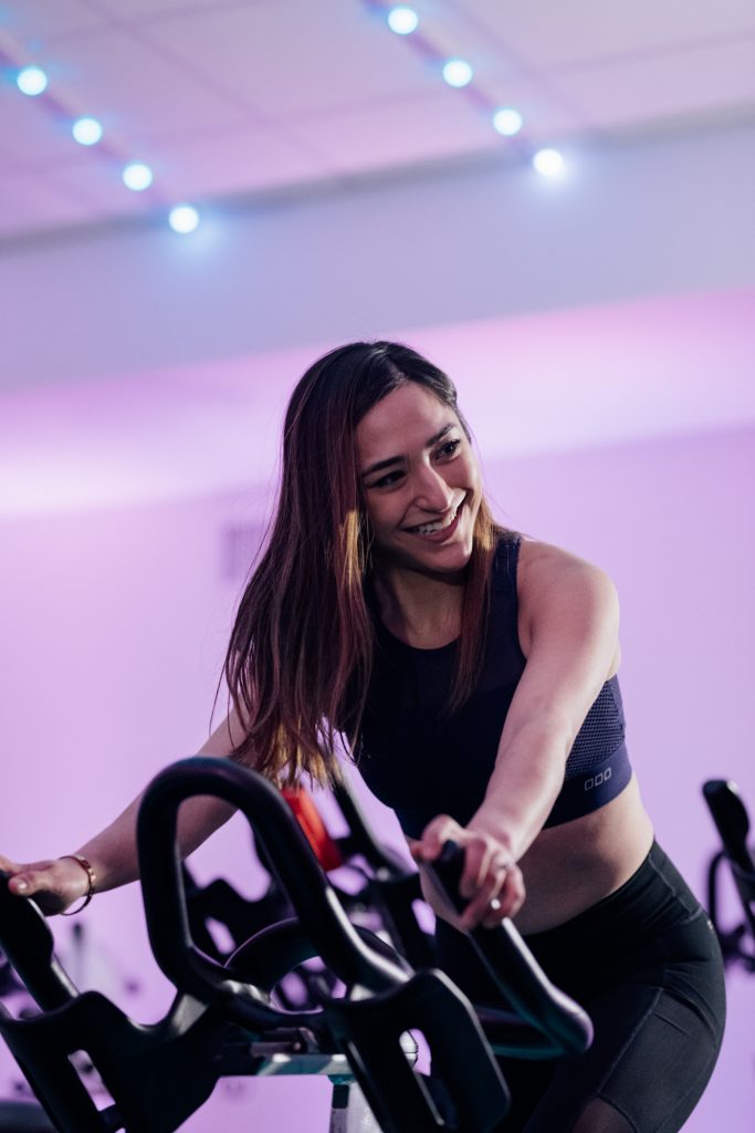 cycle instructor teaching class
