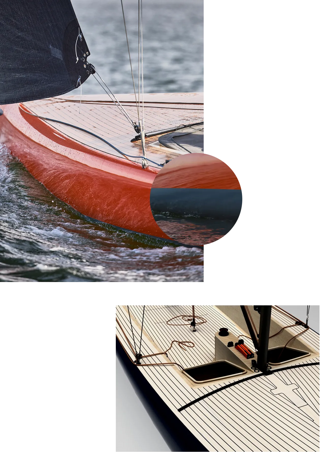Woy Daysailer Details der hochwertigen Materialien