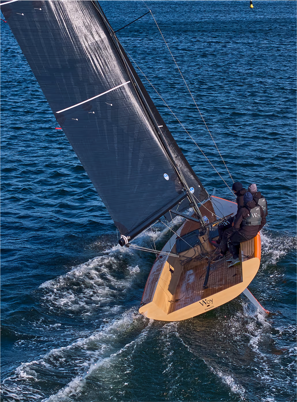 Woy Daysailer in Aktion, Detailaufnahmen zur Performance