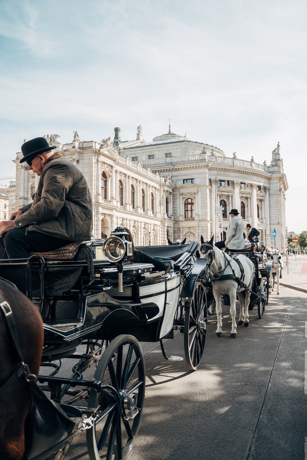 Unsere Fiaker vor dem Burgtheater