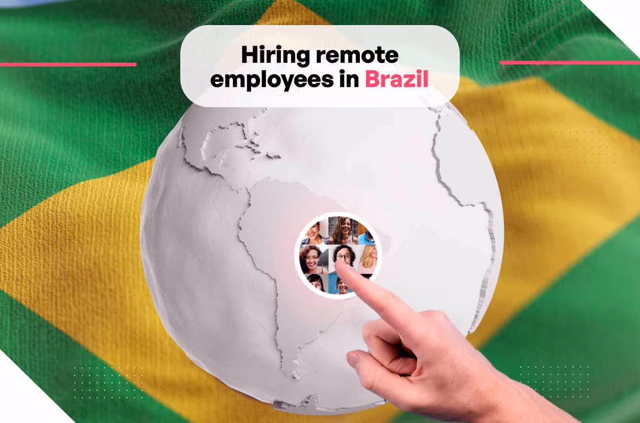 globe featuring Brazil remote employees