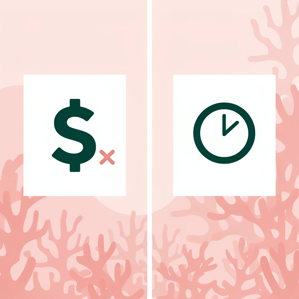 Before: clock with delay symbol; After: checkmark with instant access icon - Rippling Alternatives
