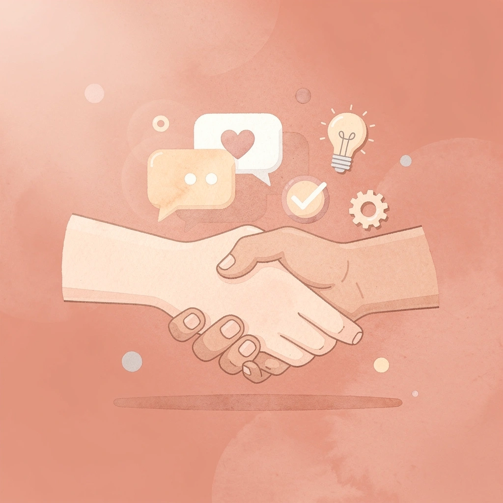 Handshake scene representing trust between global companies and Ontop platform