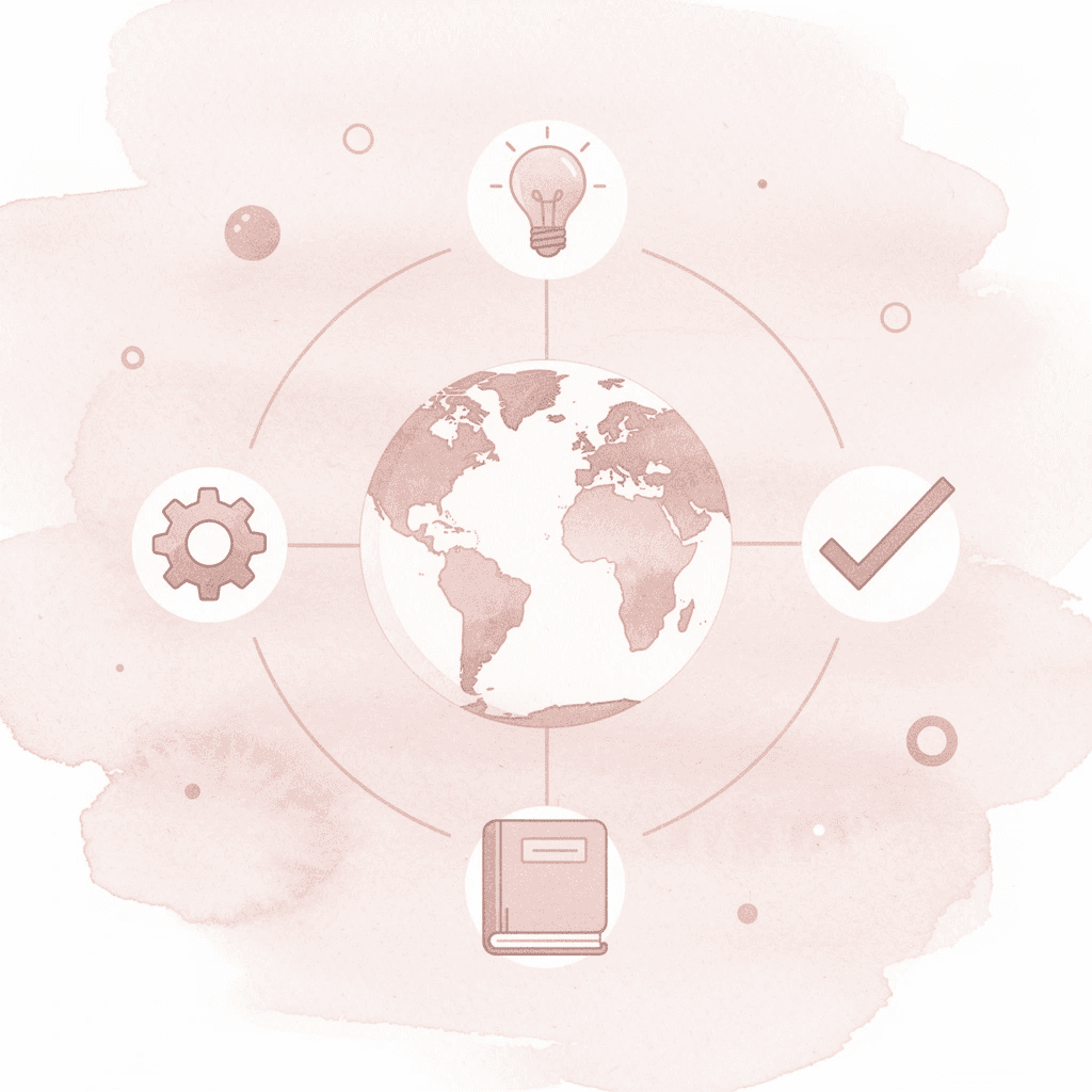 Hub diagram showing global payment infrastructure with connected financial tools - Best International Payroll Providers