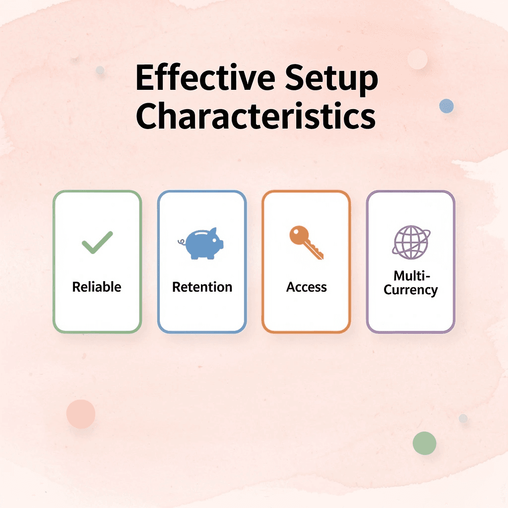 Four key characteristics of effective payment setups - Best Way to Pay International Contractors
