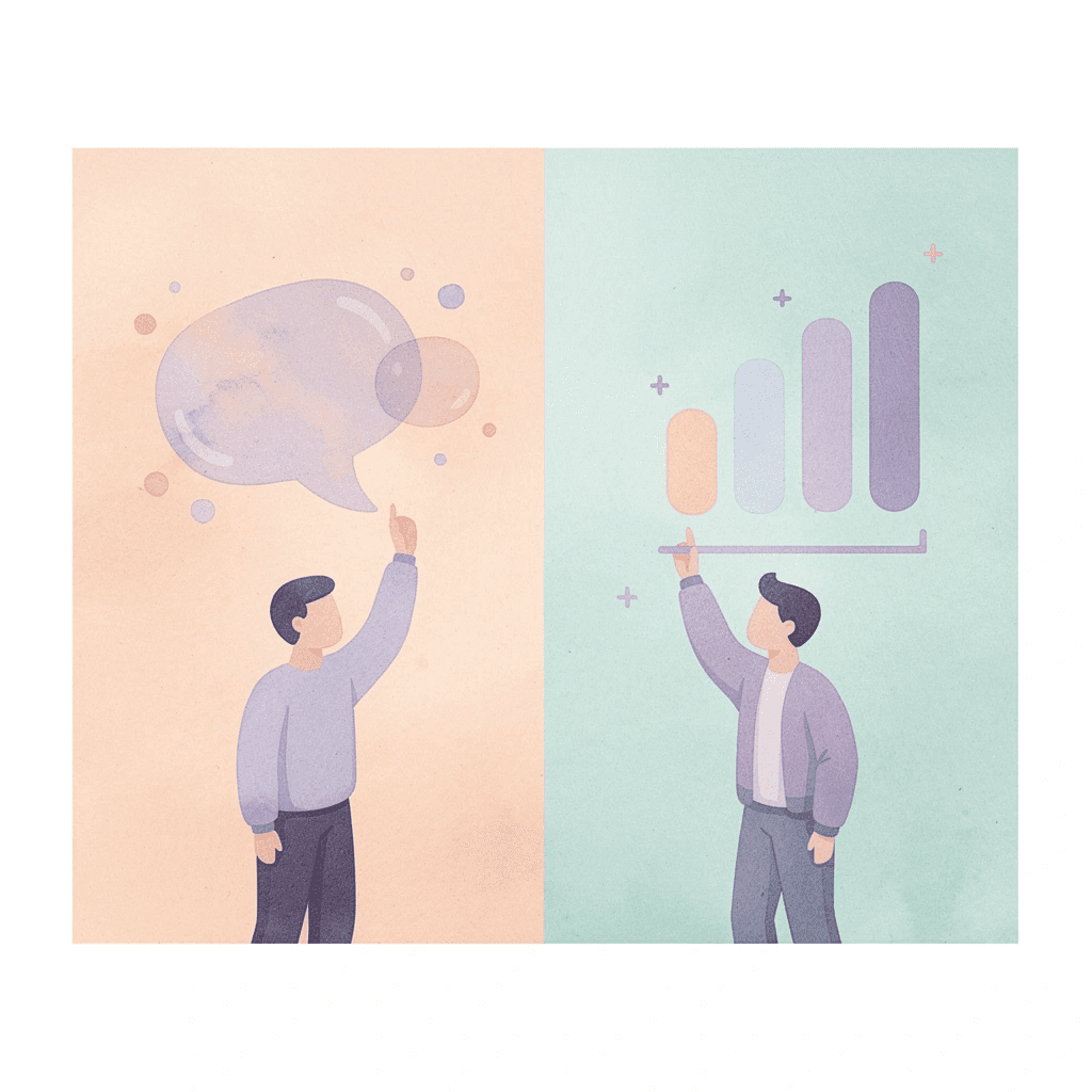 Split scene showing traditional slow payments versus modern instant payments