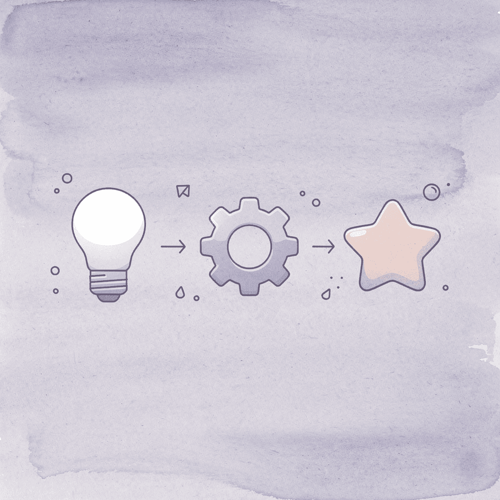 Three icons showing progression from timesheet to calculation to paycheck